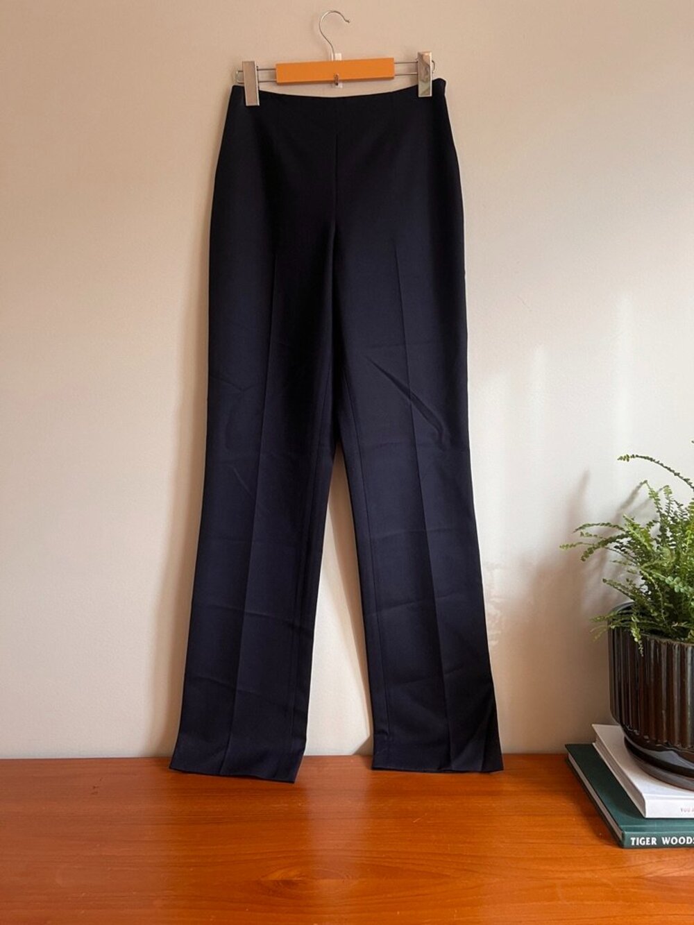 Ralph Lauren Black Label Navy, Wool Blend Wide Leg Trousers | Size 2 - Picture 2 of 11